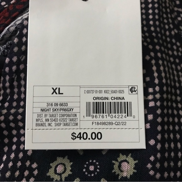 NWT Knox Rose Night Sky Boho V-Neck Button Front Maxi Dress - Picture 7 of 7